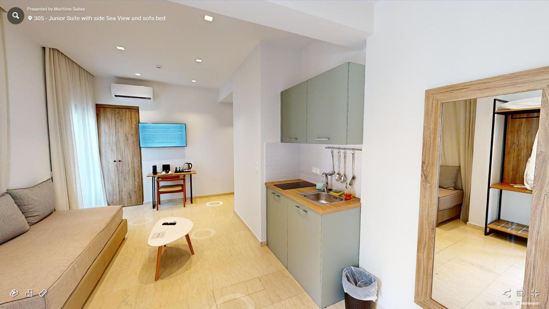 Double or Twin Room Side Sea View